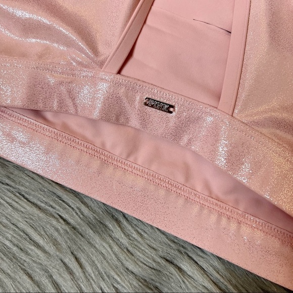 NEW PINK Victoria’s Secret Ultimate Gleam Racer Back Sports Bra Sz S - Picture 7 of 8